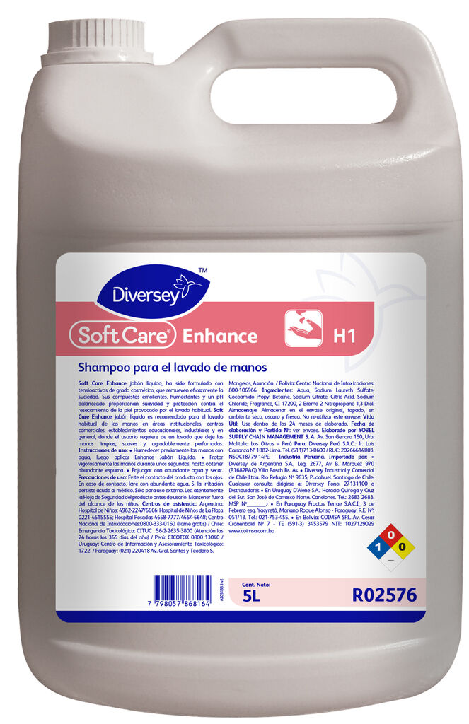 SOFTCARE ENHANCE 4x5L - JABÓN PARA EL LAVADO DE MANOS